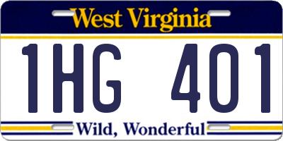 WV license plate 1HG401