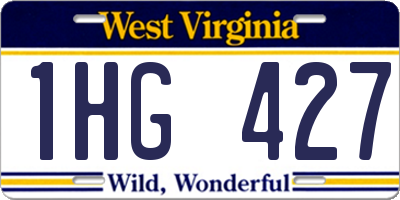 WV license plate 1HG427