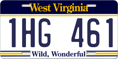 WV license plate 1HG461
