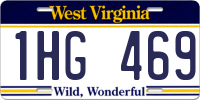 WV license plate 1HG469