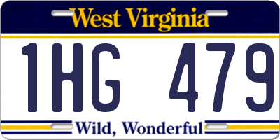 WV license plate 1HG479