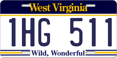 WV license plate 1HG511