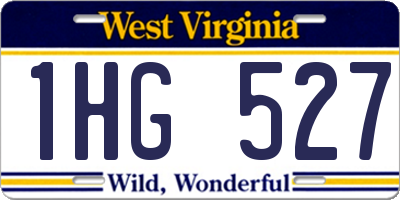 WV license plate 1HG527