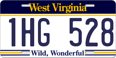 WV license plate 1HG528