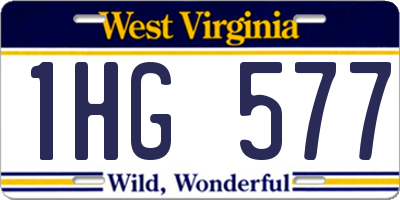 WV license plate 1HG577