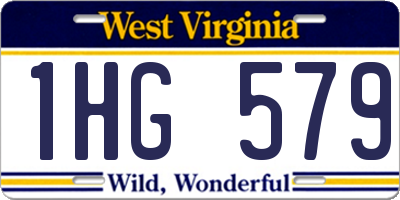 WV license plate 1HG579