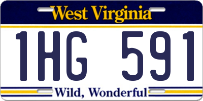 WV license plate 1HG591