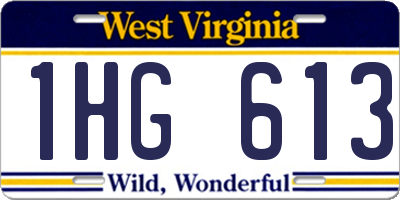 WV license plate 1HG613