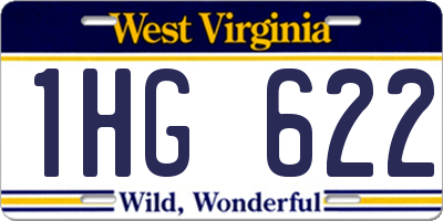 WV license plate 1HG622