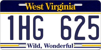 WV license plate 1HG625
