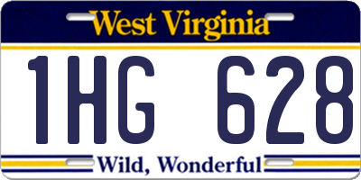 WV license plate 1HG628