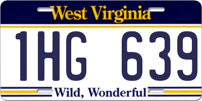 WV license plate 1HG639