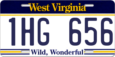 WV license plate 1HG656