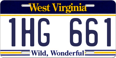 WV license plate 1HG661