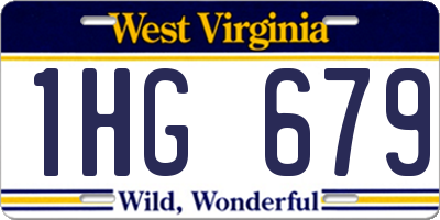 WV license plate 1HG679
