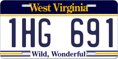 WV license plate 1HG691