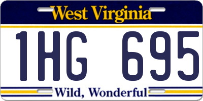 WV license plate 1HG695