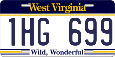 WV license plate 1HG699