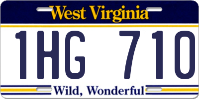 WV license plate 1HG710