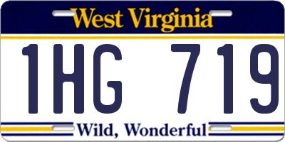 WV license plate 1HG719