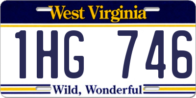 WV license plate 1HG746