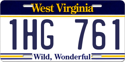 WV license plate 1HG761
