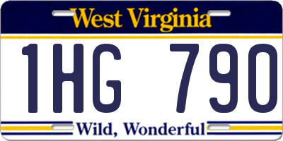 WV license plate 1HG790