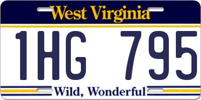 WV license plate 1HG795