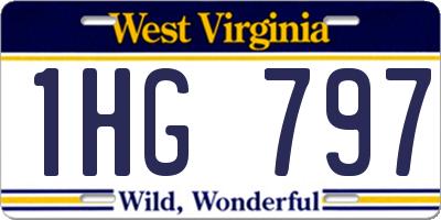 WV license plate 1HG797