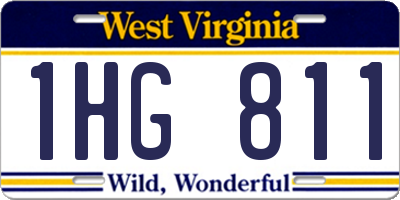 WV license plate 1HG811
