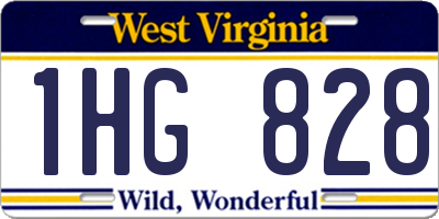 WV license plate 1HG828