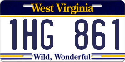 WV license plate 1HG861