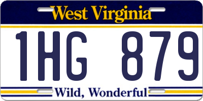 WV license plate 1HG879