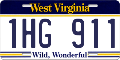 WV license plate 1HG911