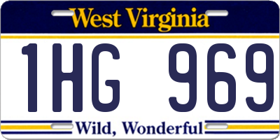 WV license plate 1HG969