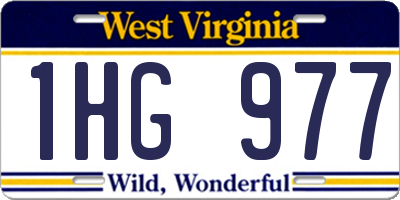 WV license plate 1HG977