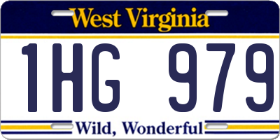 WV license plate 1HG979