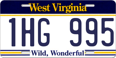 WV license plate 1HG995