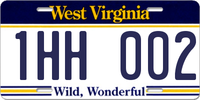 WV license plate 1HH002