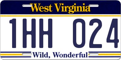 WV license plate 1HH024