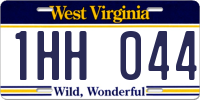 WV license plate 1HH044