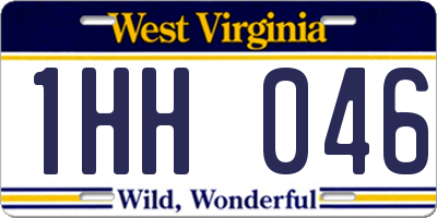 WV license plate 1HH046