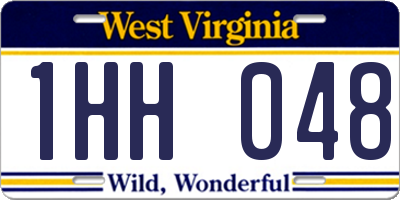 WV license plate 1HH048