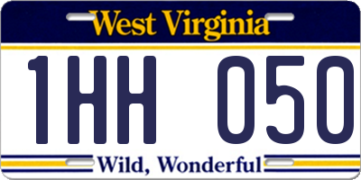 WV license plate 1HH050