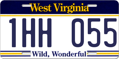 WV license plate 1HH055