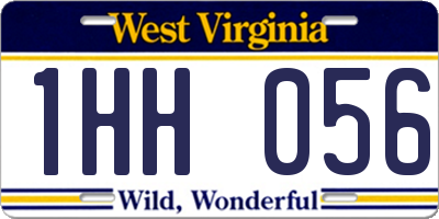 WV license plate 1HH056