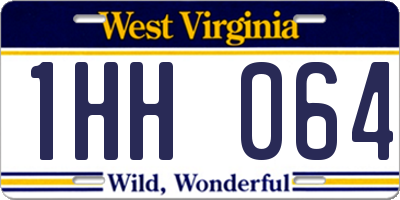 WV license plate 1HH064