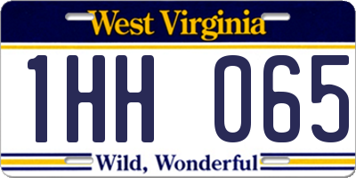 WV license plate 1HH065