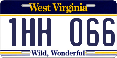 WV license plate 1HH066