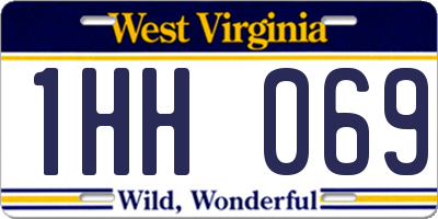 WV license plate 1HH069